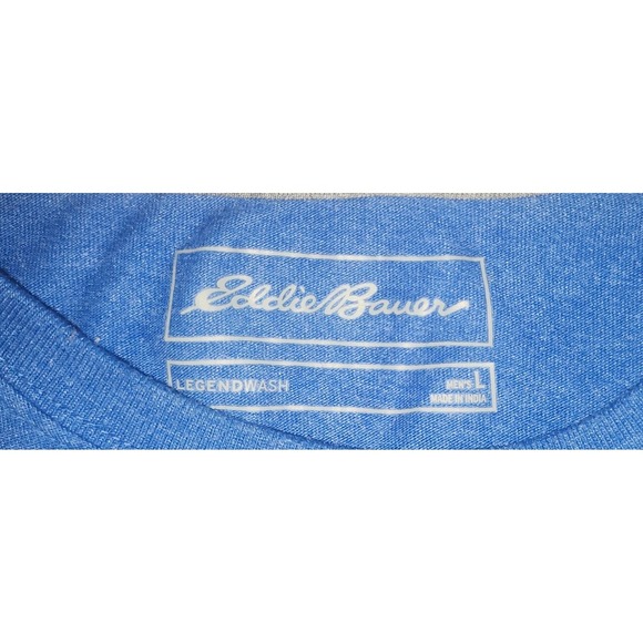 Eddie Bauer Mens Blue T-Shirt Short Sleeve Size Large - Picture 3 of 3